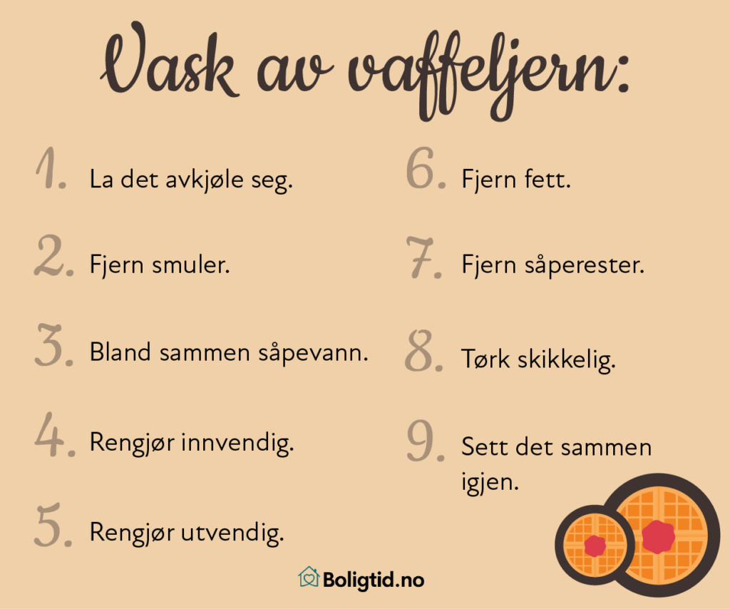 Vask av vaffeljern