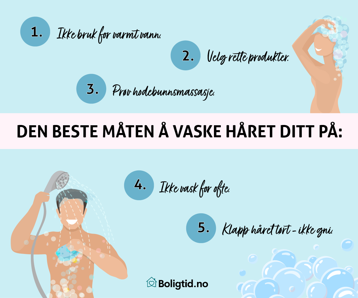 Slik vasker du håret effektivt
