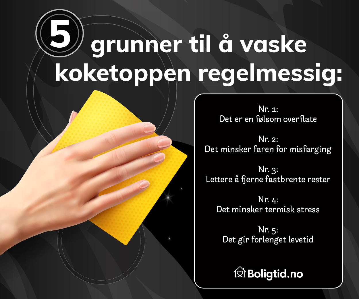 5 grunner til å vaske koketoppen regelmessig