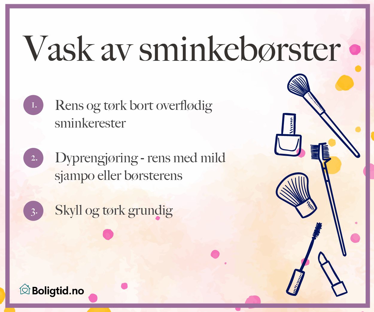 Vask av sminkebørster